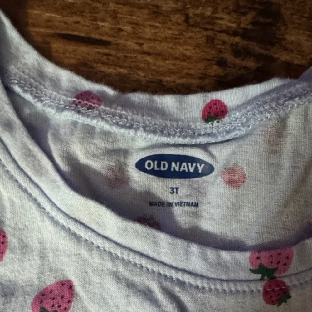 Old Navy Kids Tank Top with Strawberry Pattern - White and Pink